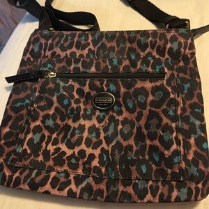 Cheetah print coach purse
